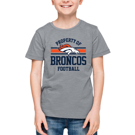 Denver Broncos NFL Youth Property Of Short Sleeve Lightweight T Shirt - Sport Gray