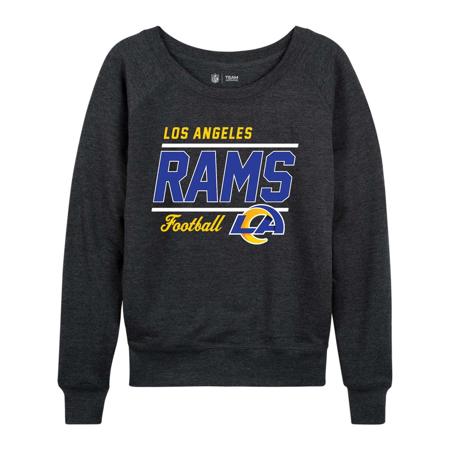 Los Angeles Rams NFL Womens Crew Neck Light Weight - Charcoal
