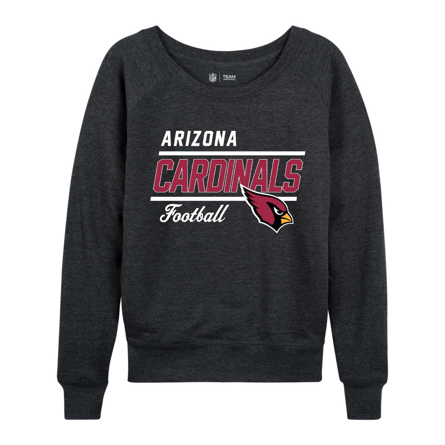Arizona Cardinals NFL Womens Crew Neck Light Weight - Charcoal