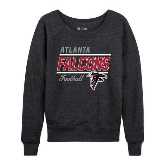 Atlanta Falcons NFL Womens Crew Neck Light Weight - Charcoal