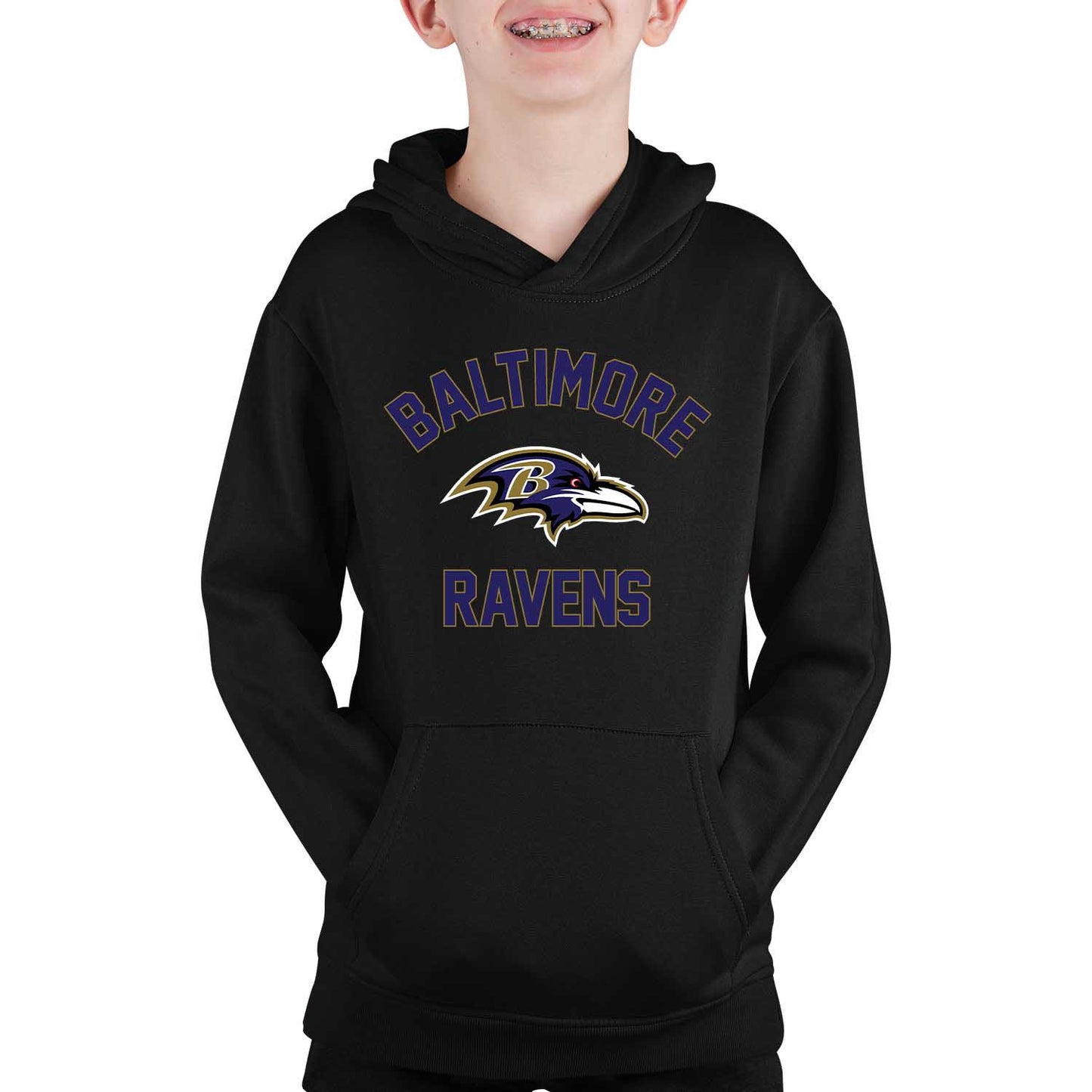 Baltimore Ravens NFL Youth Gameday Hooded Sweatshirt - Black