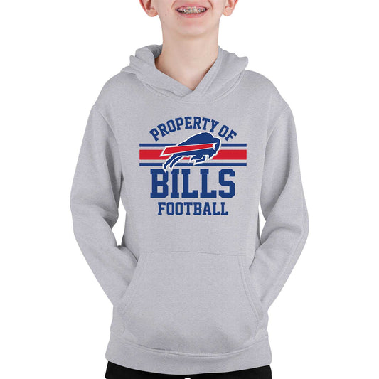 Buffalo Bills NFL Youth Property Of Hooded Sweatshirt - Sport Gray