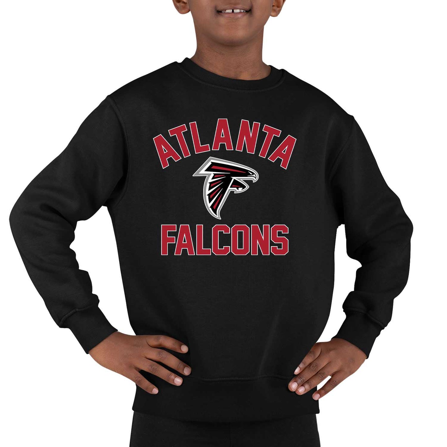 Atlanta Falcons NFL Youth Gameday Crewneck Sweatshirt - Black