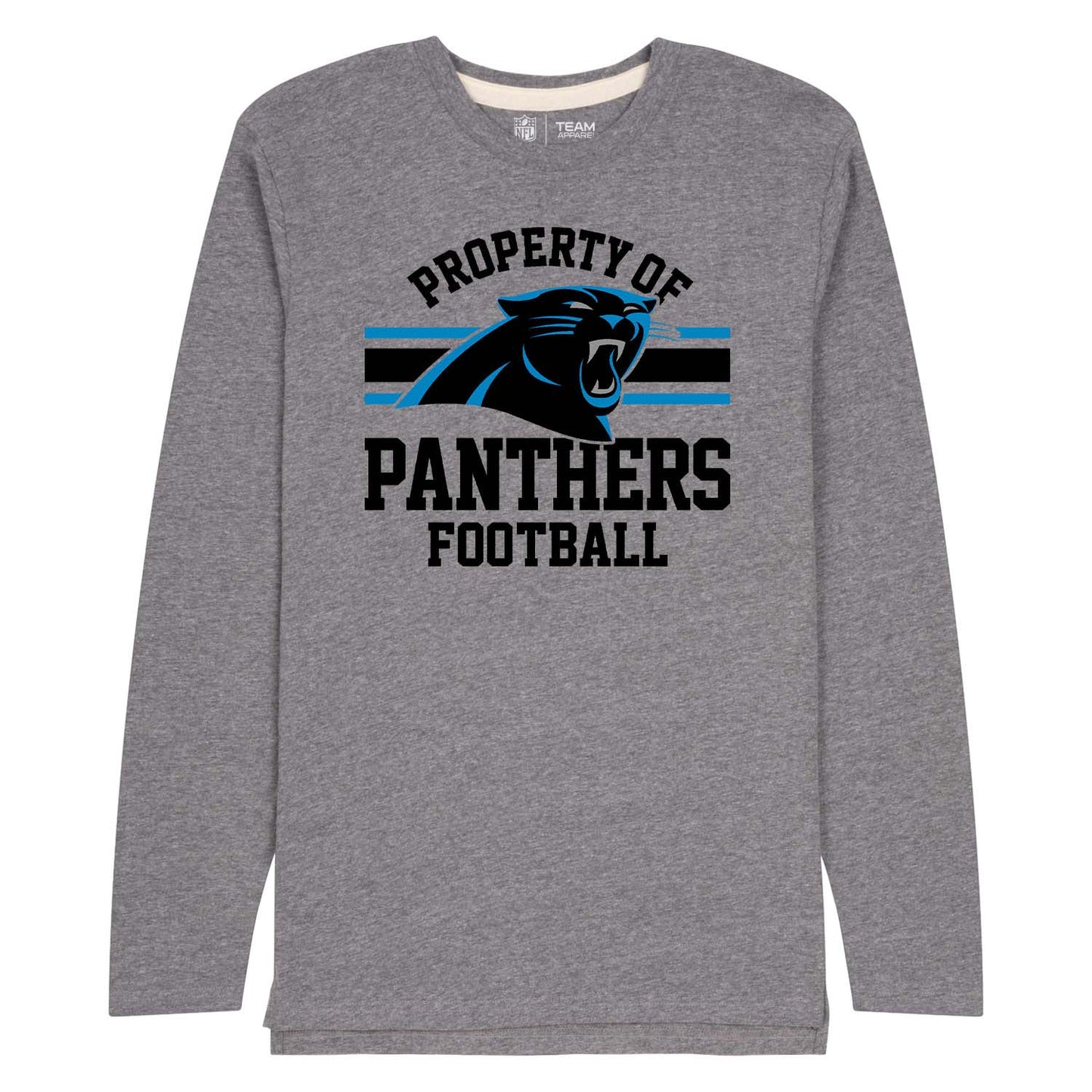 Carolina Panthers NFL Adult Property Of Long SleeveT Shirt - Sport Gray