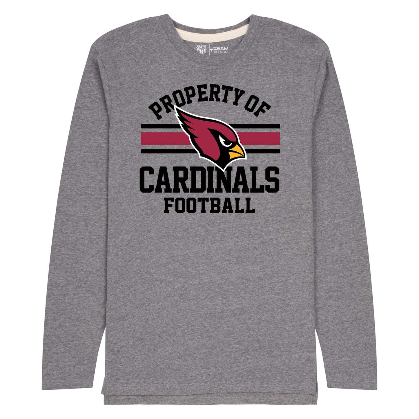 Arizona Cardinals NFL Adult Property Of Long SleeveT Shirt - Sport Gray
