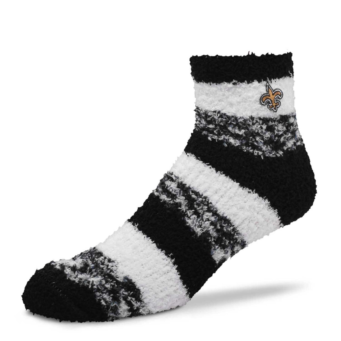 New Orleans Saints NFL Cozy Soft Slipper Socks - Black