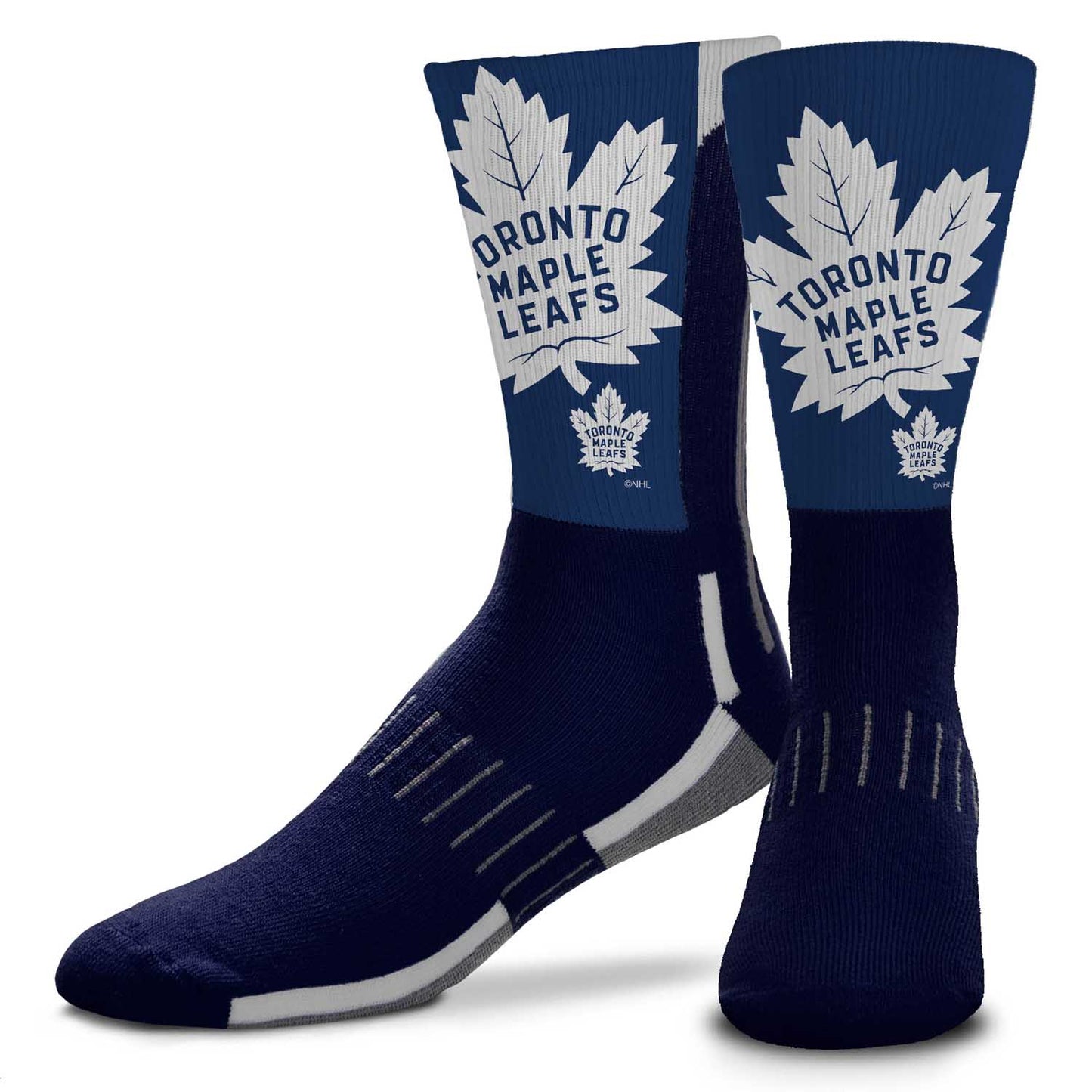 Toronto Maple Leafs Adult NHL Zoom Curve Team Crew Socks - Navy