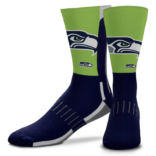 Seattle Seahawks NFL Youth V Curve Socks - Navy
