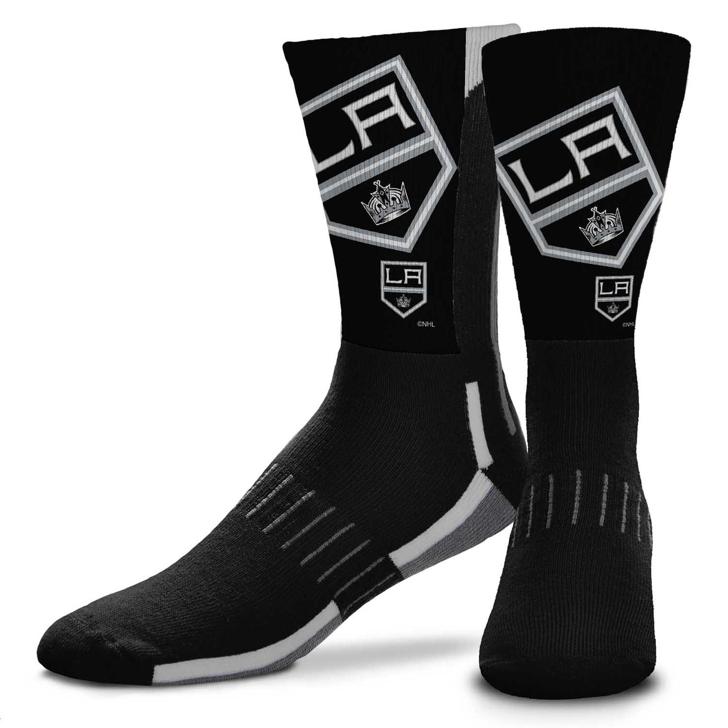 Los Angeles Kings Youth NHL Zoom Curve Team Crew Socks - Black