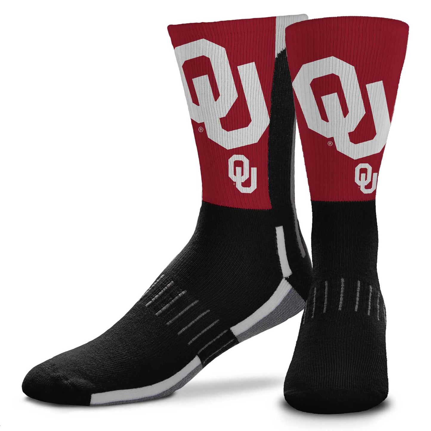 Oklahoma Sooners NCAA Adult State and University Crew Socks - Black