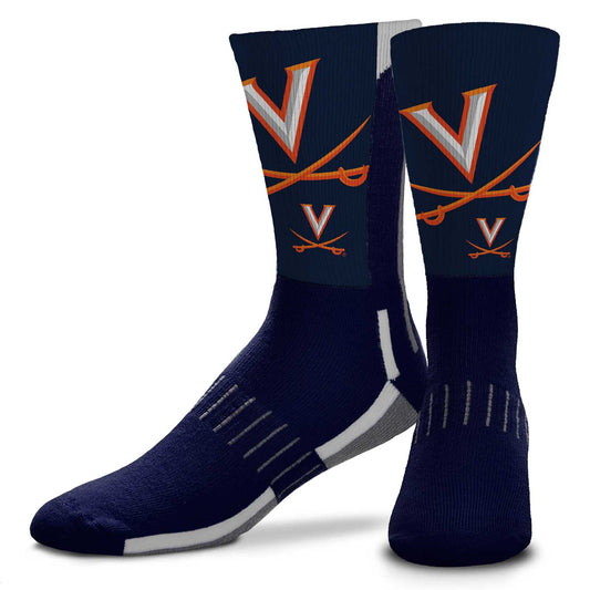 Virginia Cavaliers NCAA Adult State and University Crew Socks - Indigo/Navy