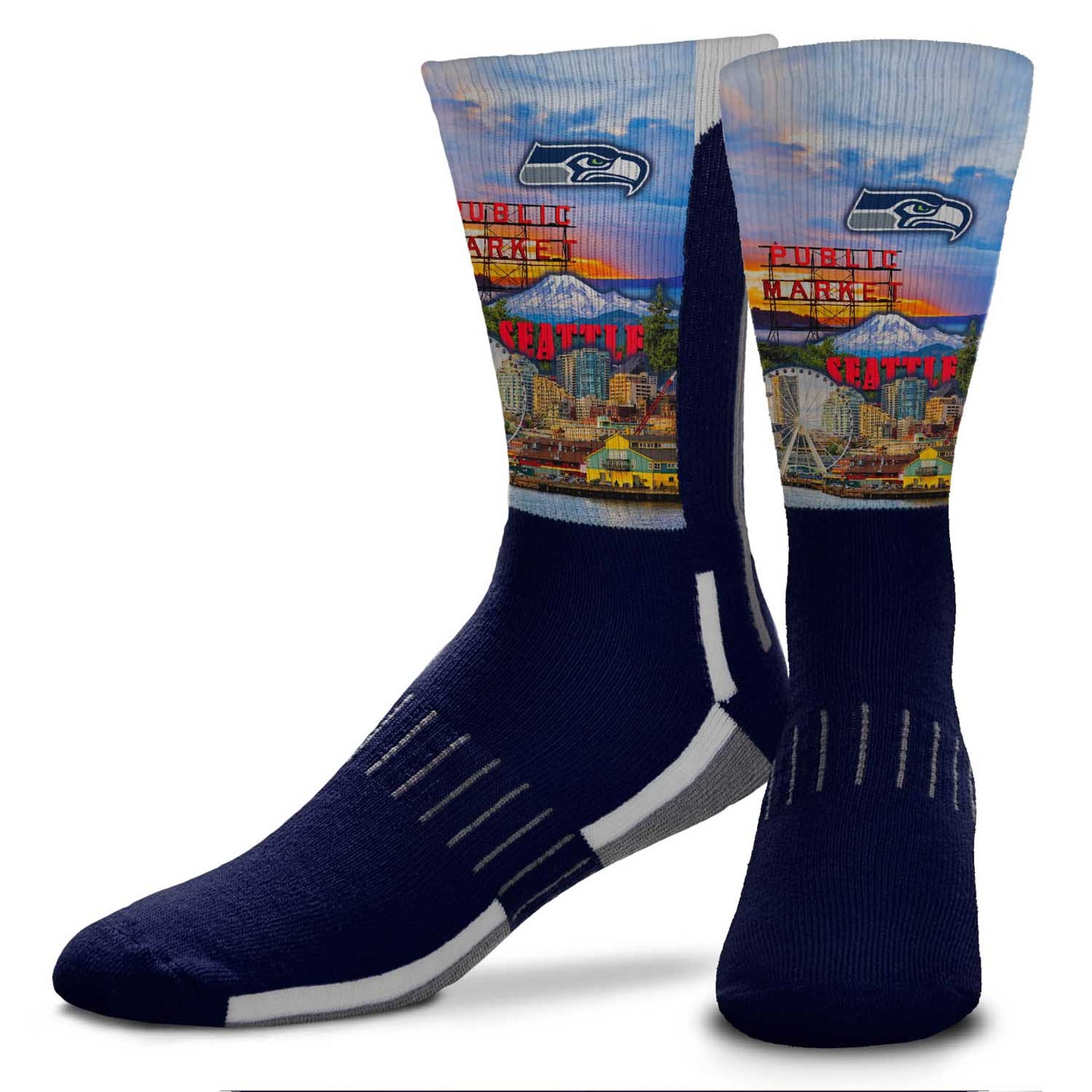 Seattle Seahawks NFL Youth Zoom Location Crew Socks - Navy
