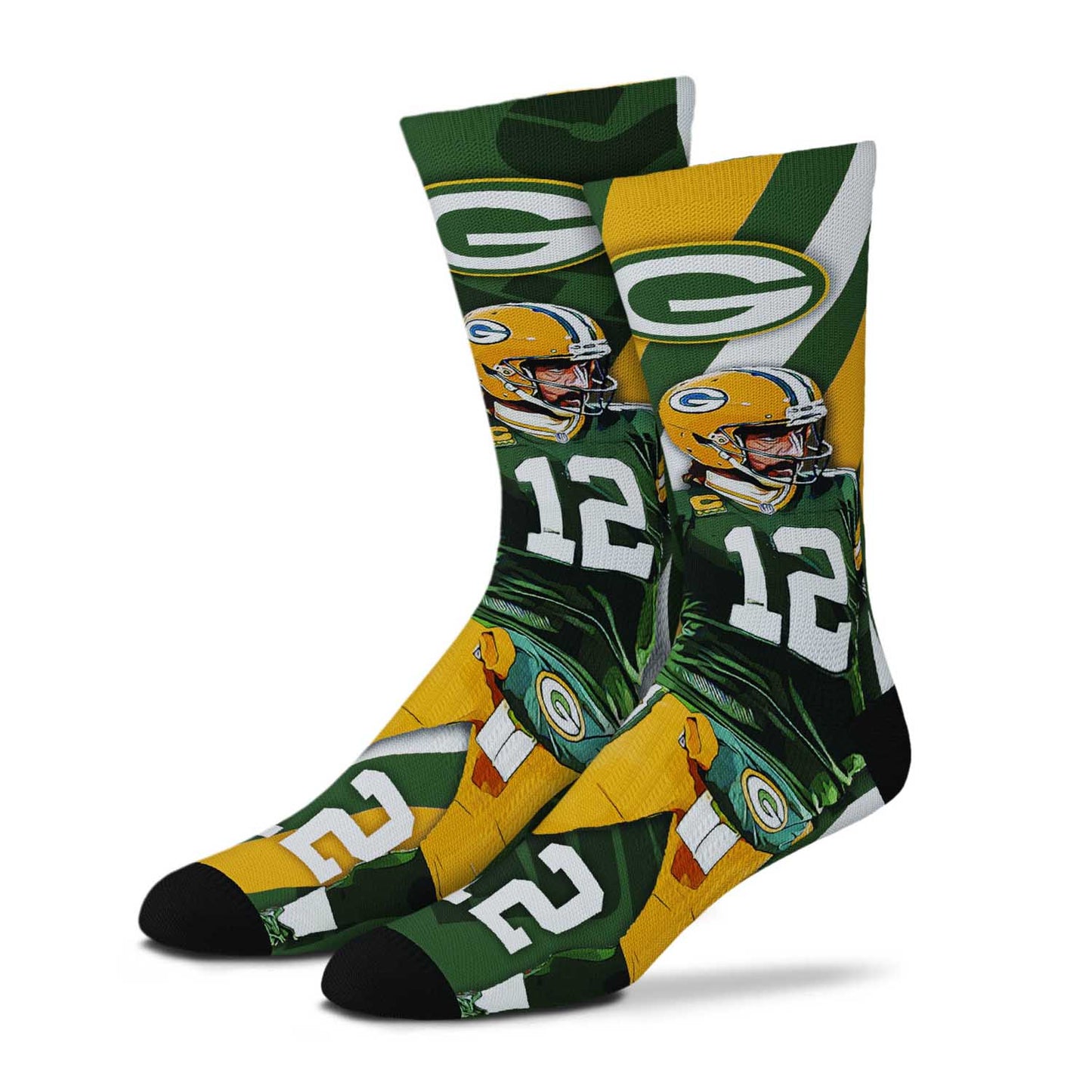 Green Bay Packers NFL V Curve Socks - Green #12