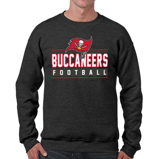 Tampa Bay Buccaneers NFL Adult True Fan Crewneck Sweatshirt - Charcoal