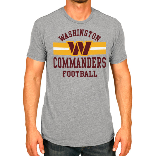 Washington Commanders NFL Adult Short Sleeve Team Stripe Tee - Sport Gray