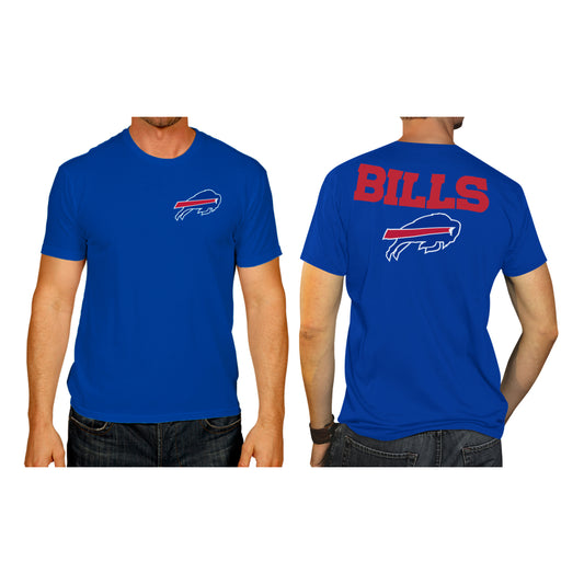 Buffalo Bills NFL Pro Football Final Countdown Adult Cotton-Poly Short Sleeved T-Shirt For Men & Women - Royal