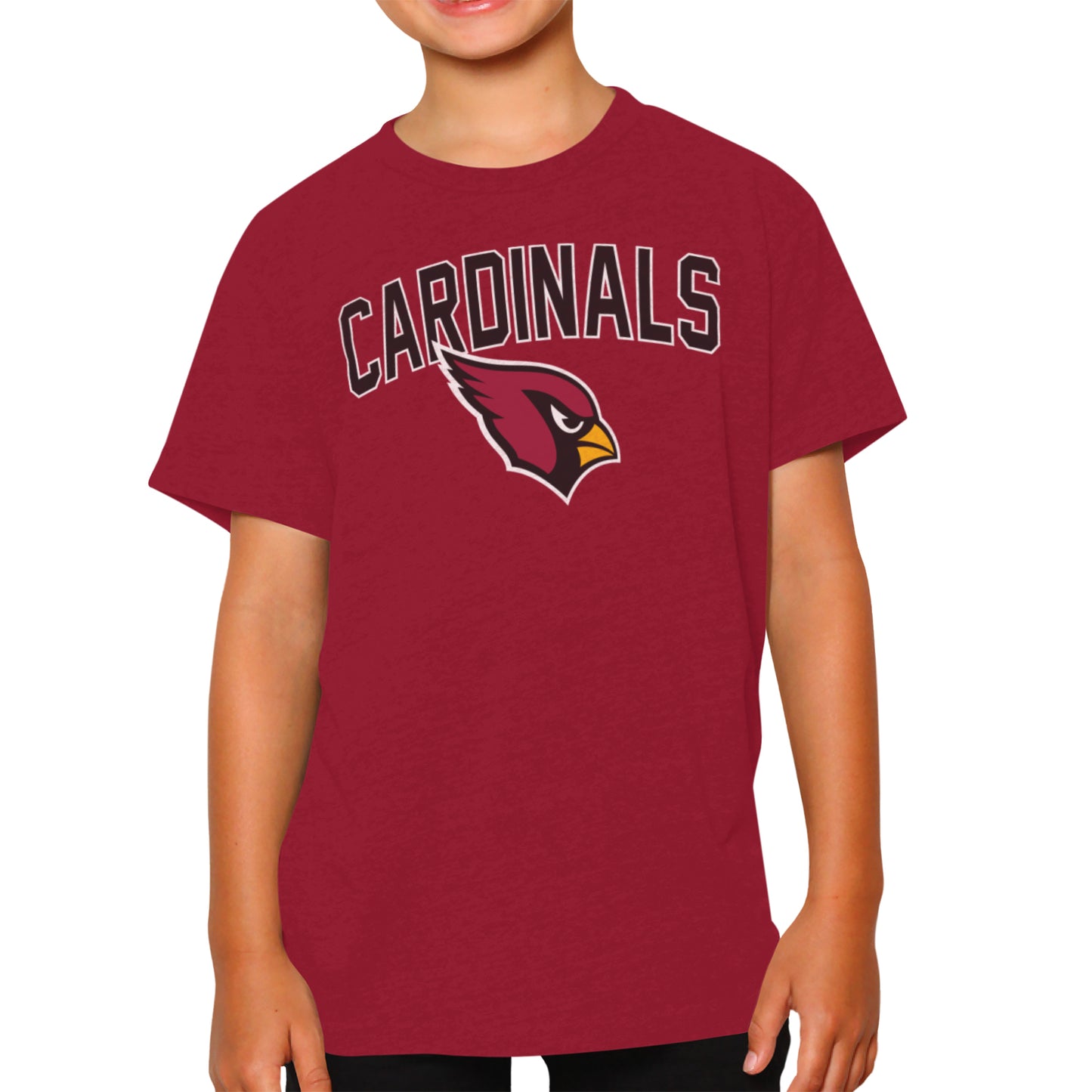 Arizona Cardinals NFL Youth Home Team Tee- Youth Pro Football T-Shirt For Boys & Girls Kids clothes - Crimson