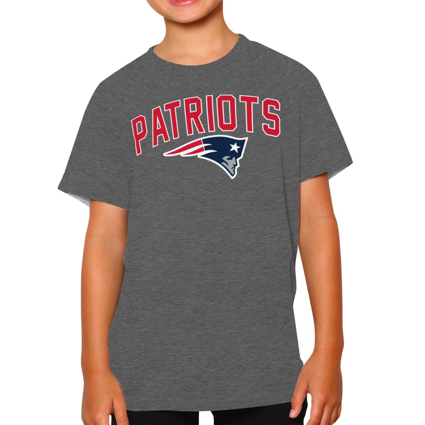 New England Patriots NFL Youth Home Team Tee- Youth Pro Football T-Shirt For Boys & Girls Kids clothes - Sport Gray