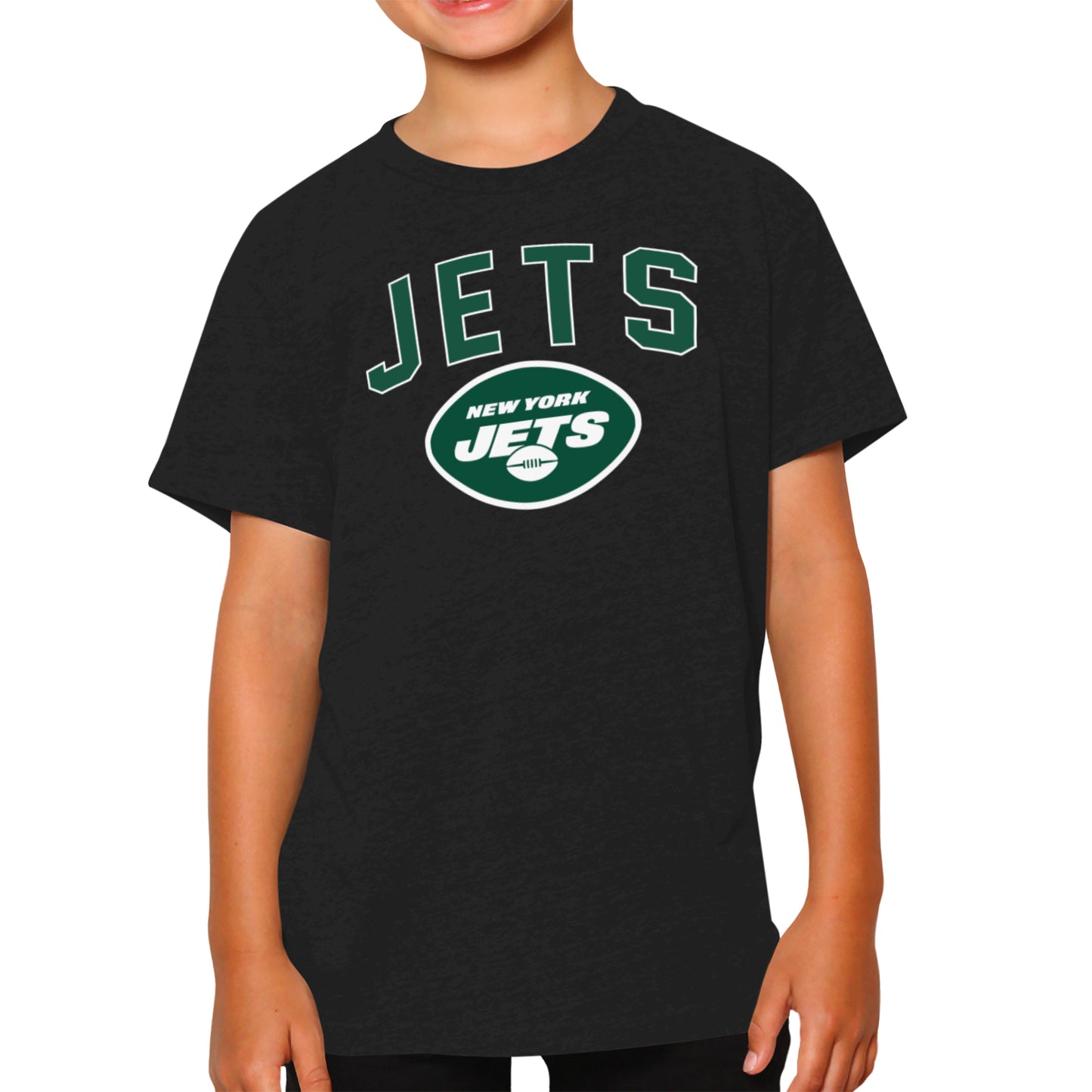New York Jets NFL Youth Home Team Tee- Youth Pro Football T-Shirt For Boys & Girls Kids clothes - Black