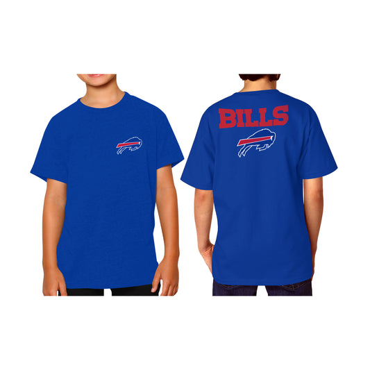 Buffalo Bills Team Fan Apparel NFL Youth Final Countdown Tee- Pro Football T-Shirt For Boys & Girls - Royal