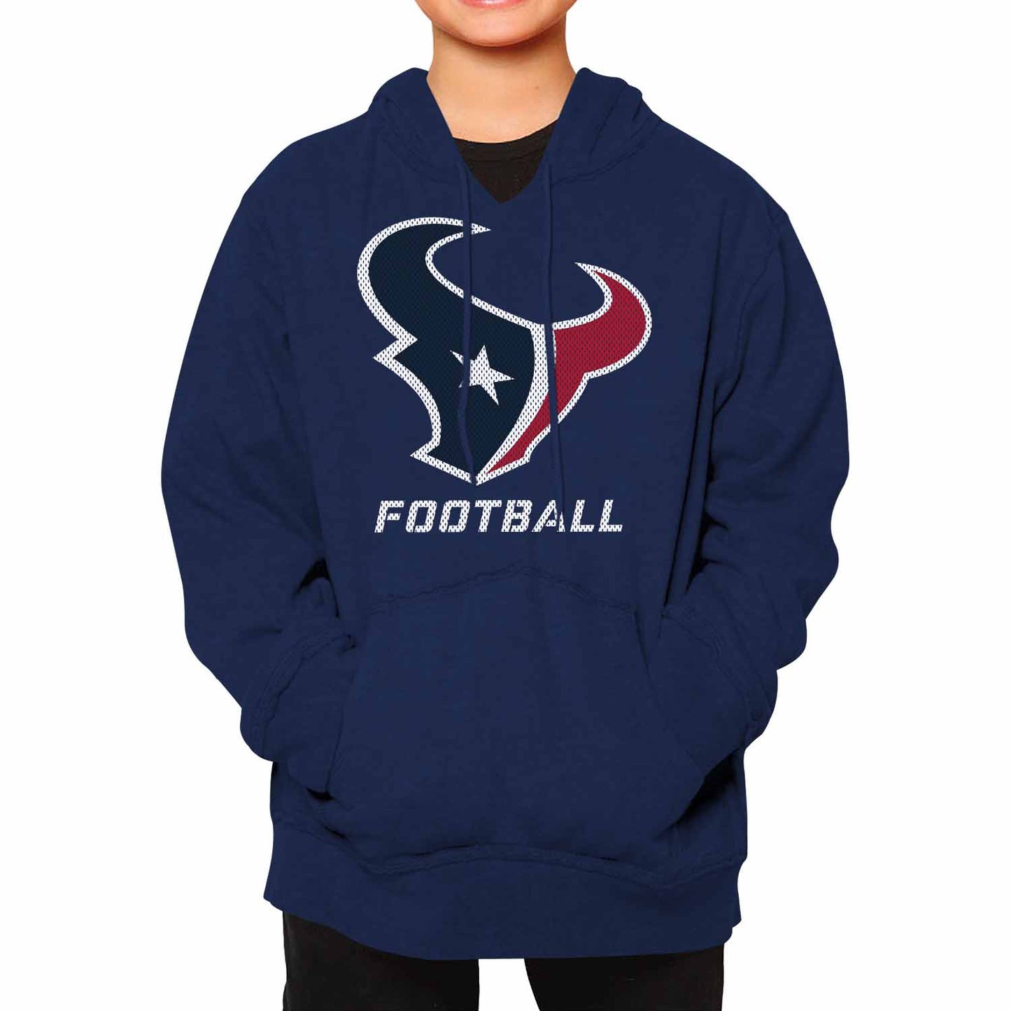 Houston Texans NFL Youth Run City Hoodie- Kids Pro Football Pullover Sweatshirt- Officially Licensed - Navy