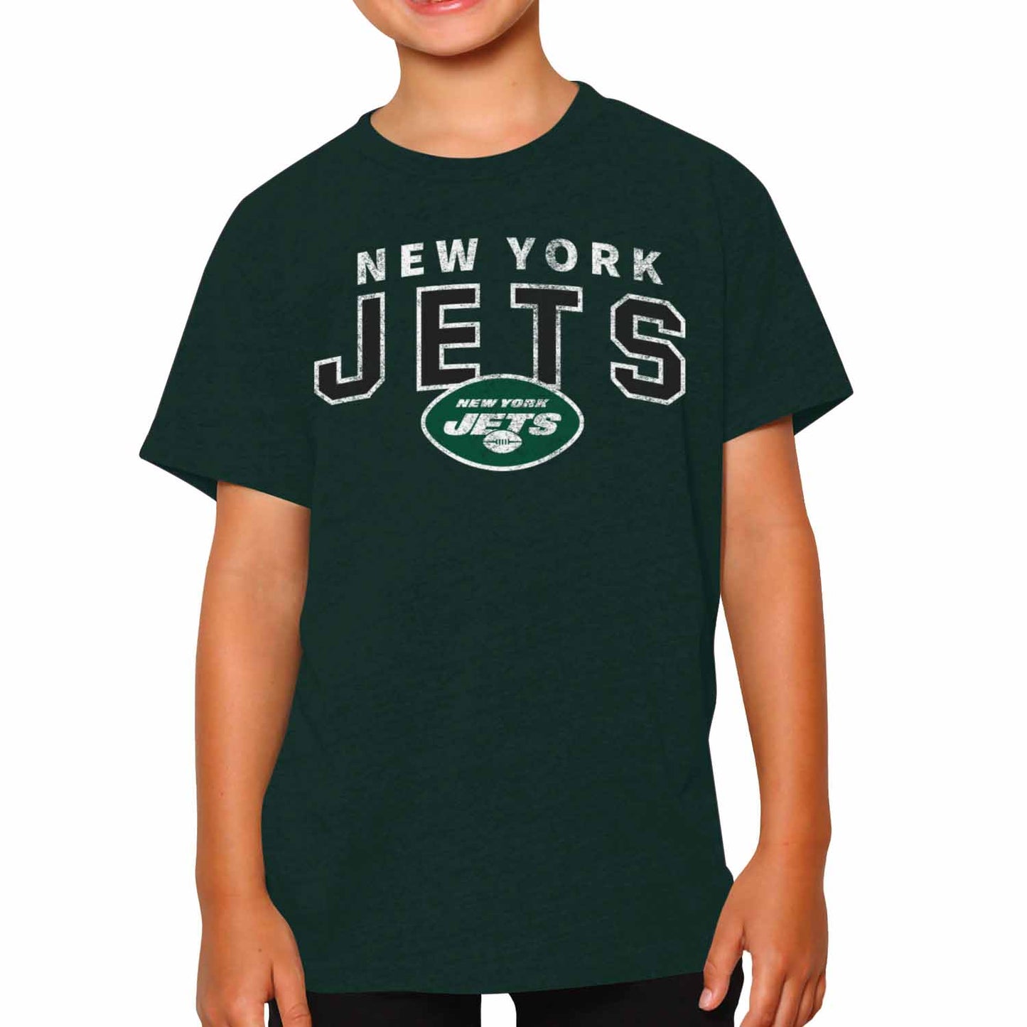 New York Jets NFL Youth Starting Fresh Tee- Pro Football Tag-Less T-Shirt For Boys & Girls - Green