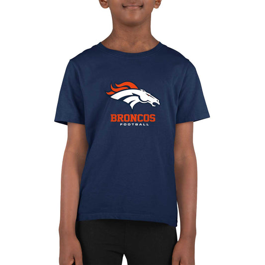 Denver Broncos Youth NFL Ultimate Fan Logo Short Sleeve T-Shirt - Navy