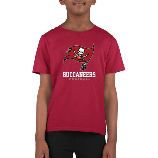 Tampa Bay Buccaneers Youth NFL Ultimate Fan Logo Short Sleeve T-Shirt - Cardinal