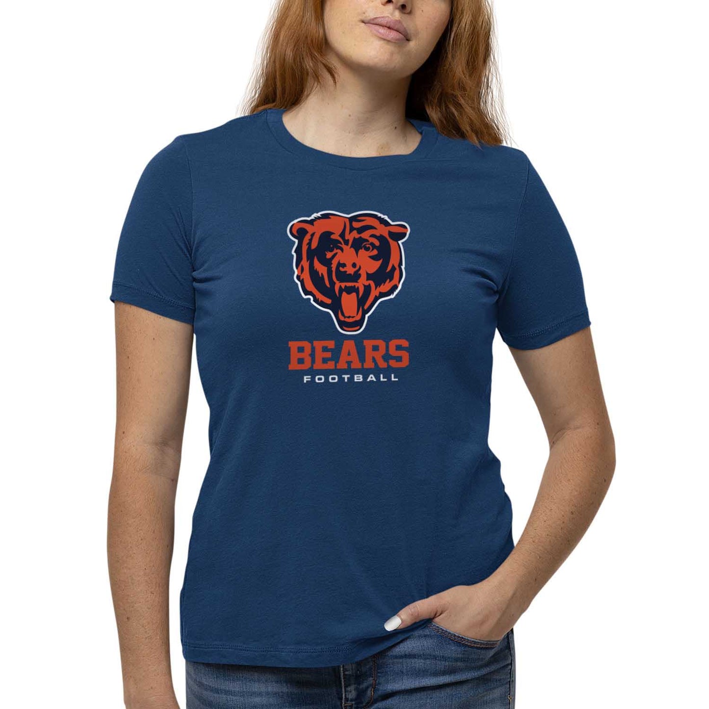 Chicago Bears Women's NFL Ultimate Fan Logo Short Sleeve T-Shirt - Navy