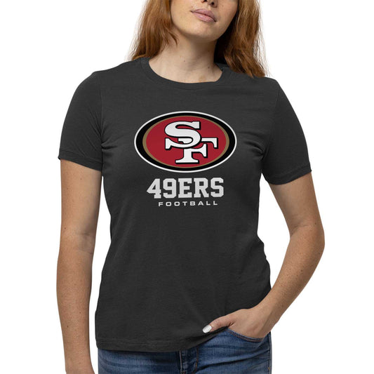 San Francisco 49ers Women's NFL Ultimate Fan Logo Short Sleeve T-Shirt - Black