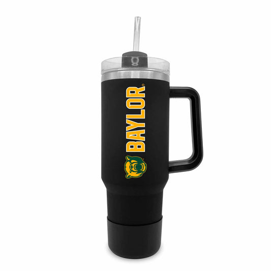 Baylor Bears College & University 40 oz Travel Tumbler With Handle - Black