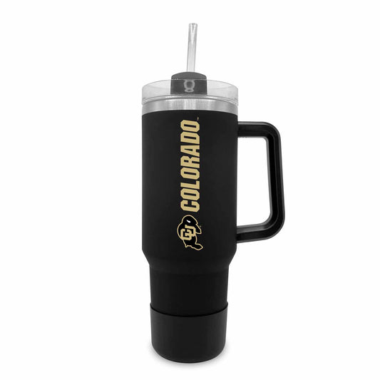 Colorado Buffaloes College & University 40 oz Travel Tumbler With Handle - Black