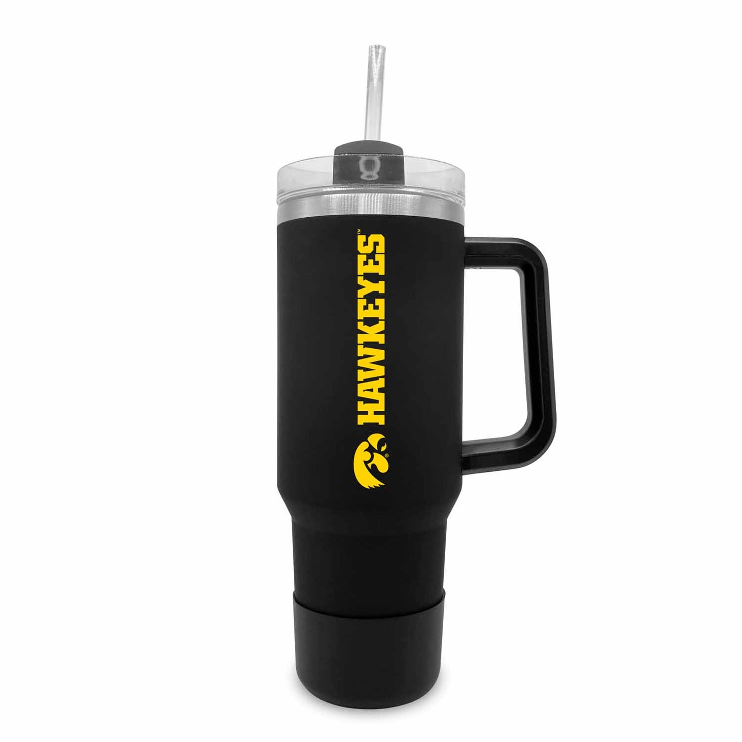 Iowa Hawkeyes College & University 40 oz Travel Tumbler With Handle - Black