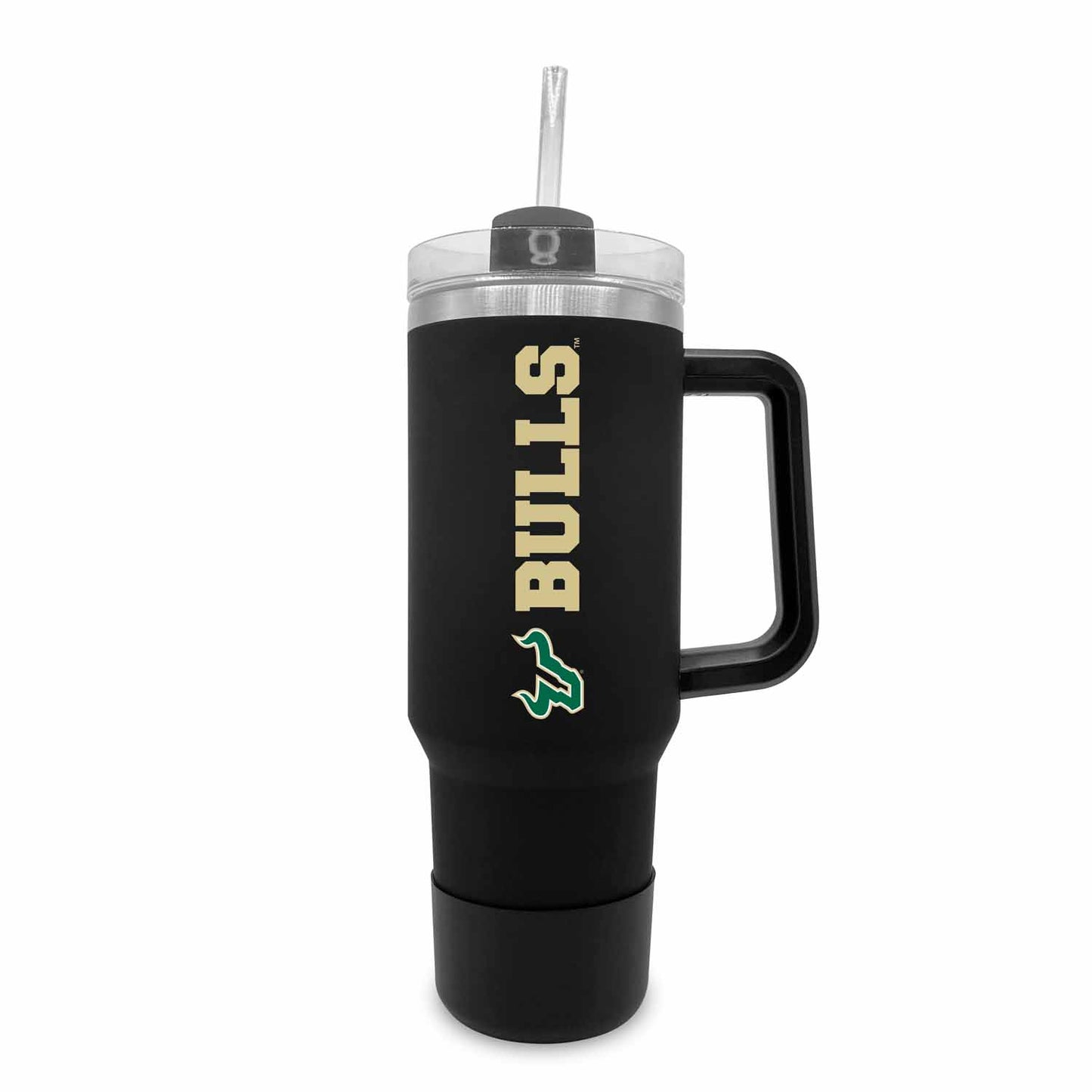 USF Bulls College & University 40 oz Travel Tumbler With Handle - Black