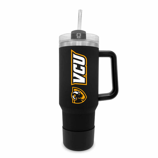 VCU Rams College & University 40 oz Travel Tumbler With Handle - Black