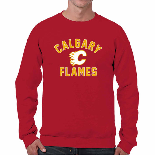 Calgary Flames Adult NHL Gameday Crewneck Sweatshirt - Red