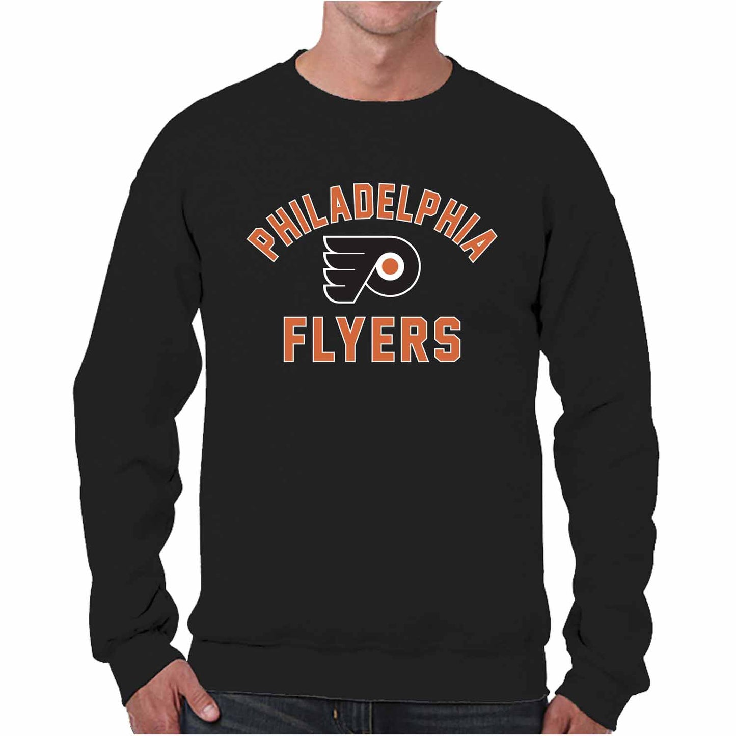 Philadelphia Flyers Adult NHL Gameday Crewneck Sweatshirt - Black