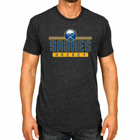 Buffalo Sabres Adult NHL Heather Charcoal True Fan Hockey T-Shirt - Charcoal