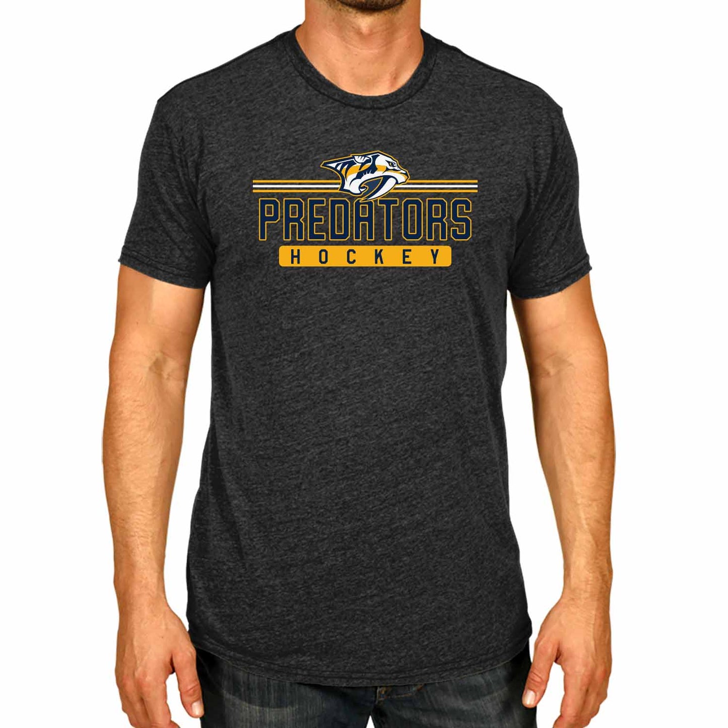 Nashville Predators Adult NHL Heather Charcoal True Fan Hockey T-Shirt - Charcoal