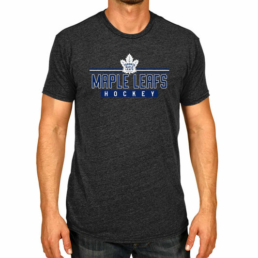 Toronto Maple Leafs Adult NHL Heather Charcoal True Fan Hockey T-Shirt - Charcoal