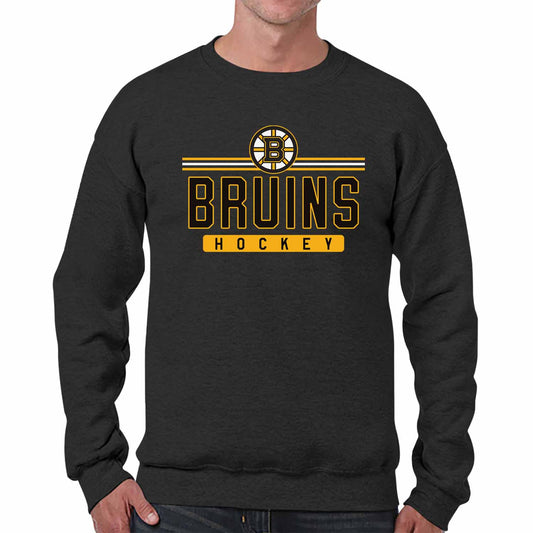 Boston  Bruins NHL Charcoal True Fan Crewneck Sweatshirt - Charcoal