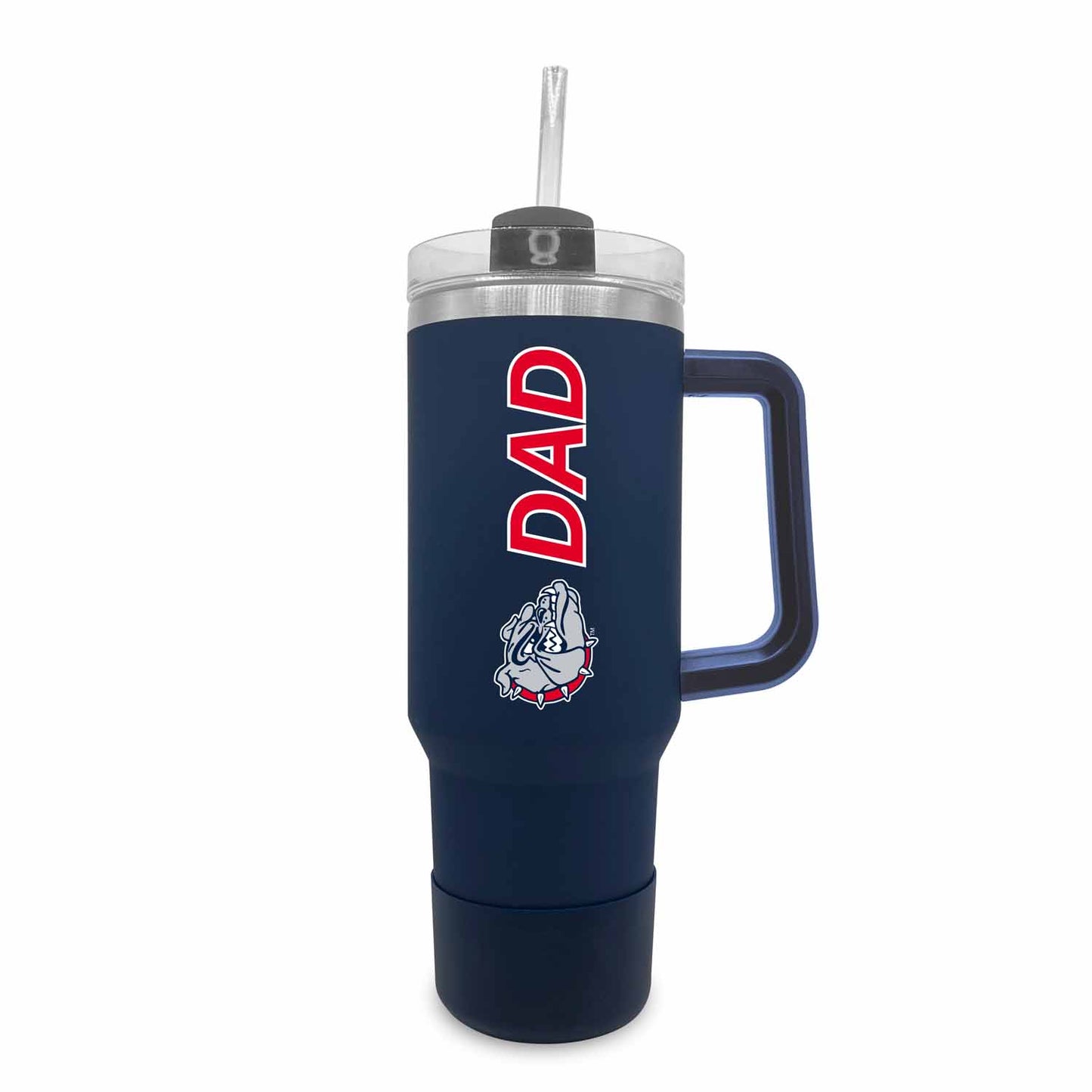 Gonzaga Bulldogs Collegiate 40oz Stainless Steel Travel Tumbler with Handle for Dad - Navy