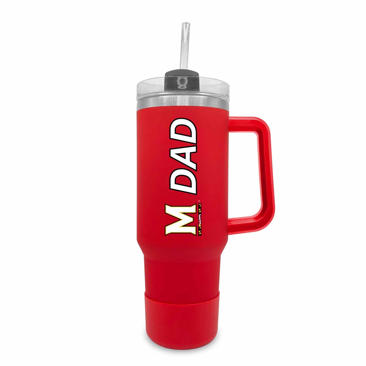 Maryland Terrapins Collegiate 40oz Stainless Steel Travel Tumbler with Handle for Dad - Red