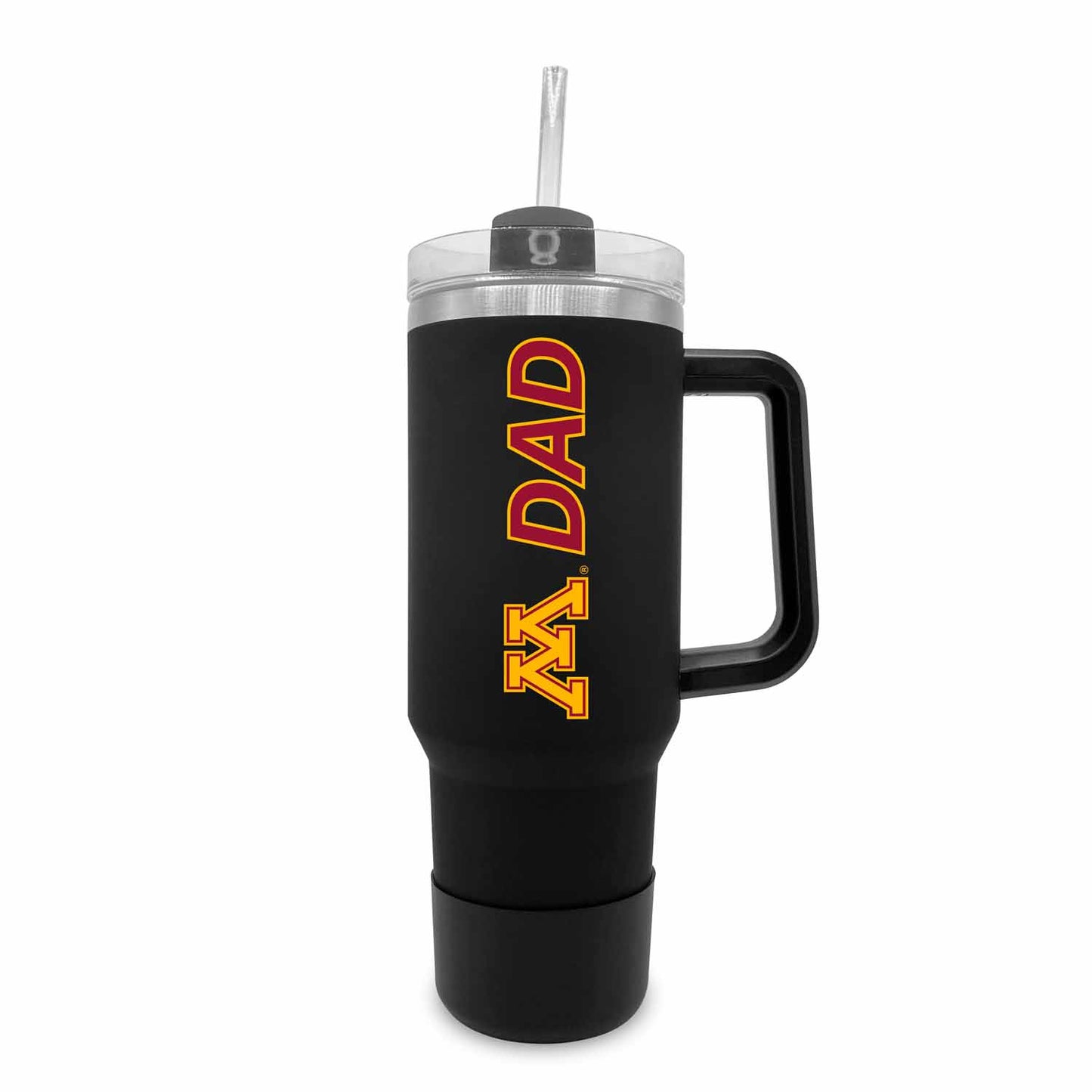 Minnesota Golden Gophers Collegiate 40oz Stainless Steel Travel Tumbler with Handle for Dad - Black