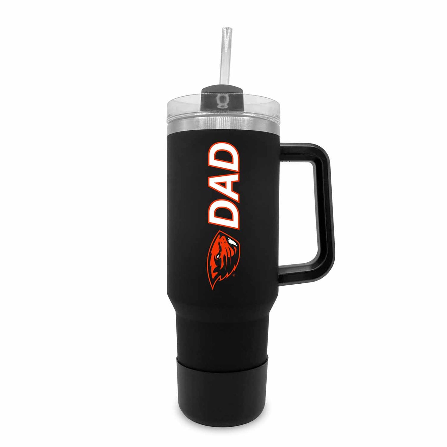 Oregon State Beavers Collegiate 40oz Stainless Steel Travel Tumbler with Handle for Dad - Black
