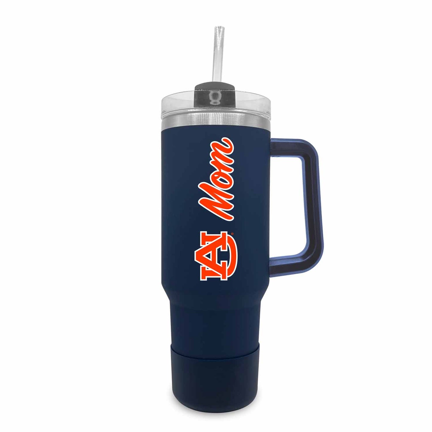 Auburn Tigers Collegiate 40oz Stainless Steel Travel Tumbler with Handle for Mom - Navy
