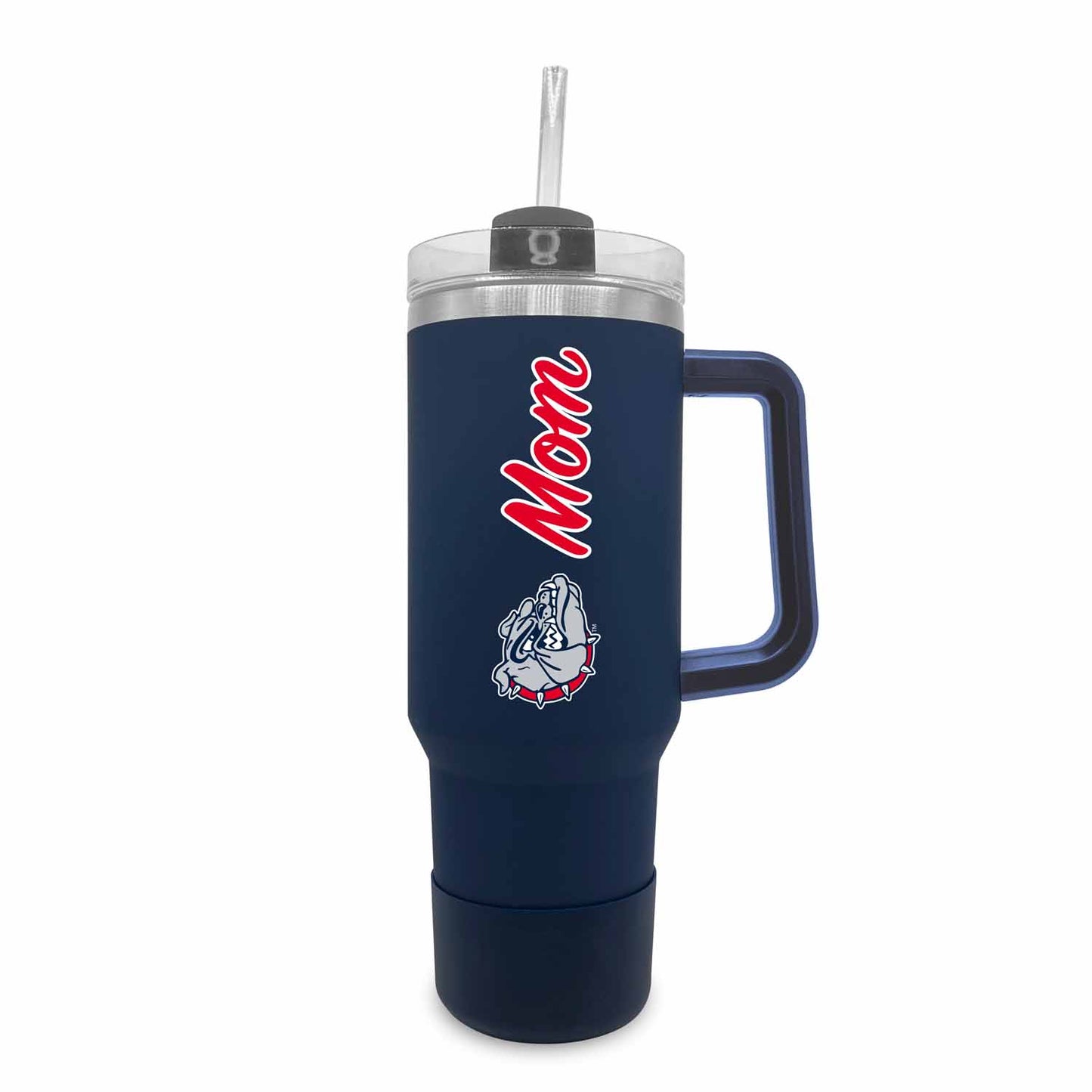 Gonzaga Bulldogs Collegiate 40oz Stainless Steel Travel Tumbler with Handle for Mom - Navy