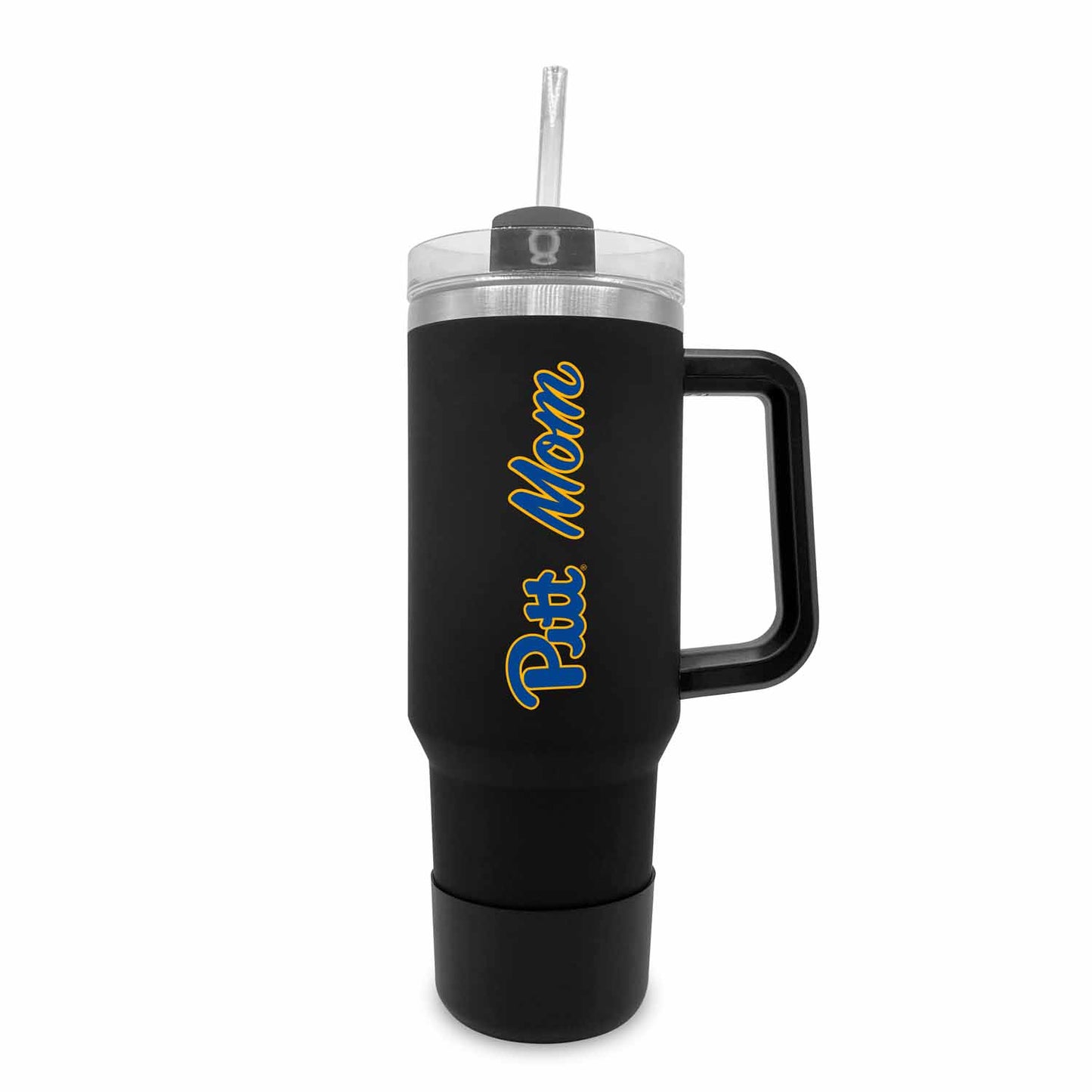 Pitt Panthers Collegiate 40oz Stainless Steel Travel Tumbler with Handle for Mom - Black