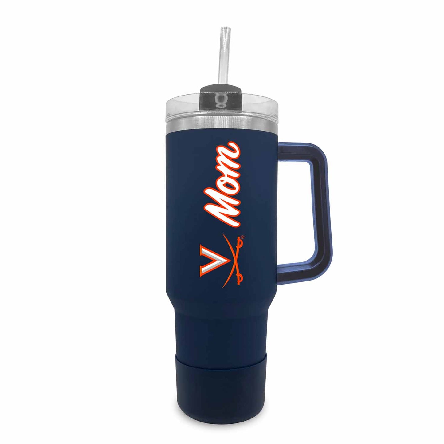 Virginia Cavaliers Collegiate 40oz Stainless Steel Travel Tumbler with Handle for Mom - Navy