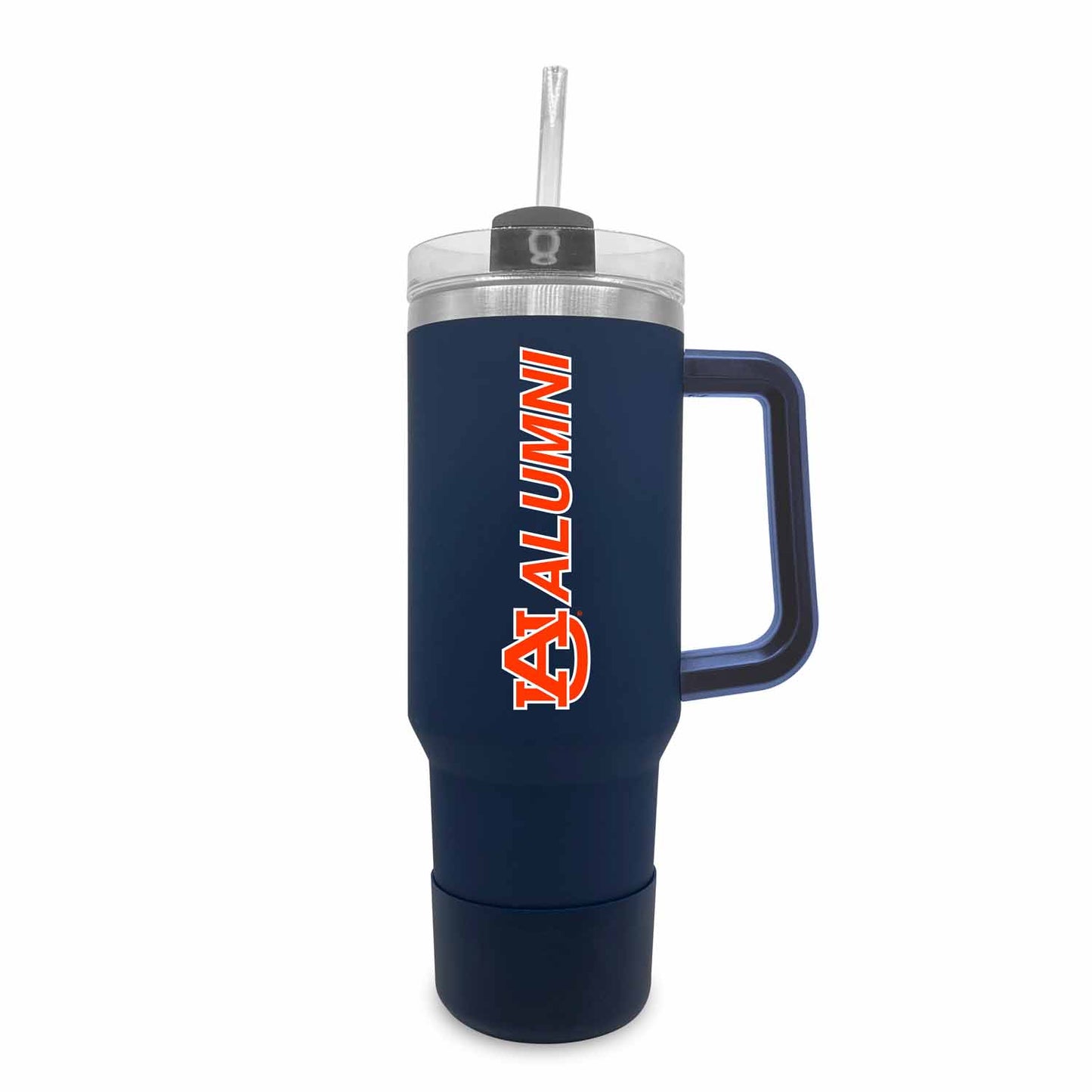 Auburn Tigers Collegiate 40oz Stainless Steel Travel Tumbler with Handle for Alumni - Navy
